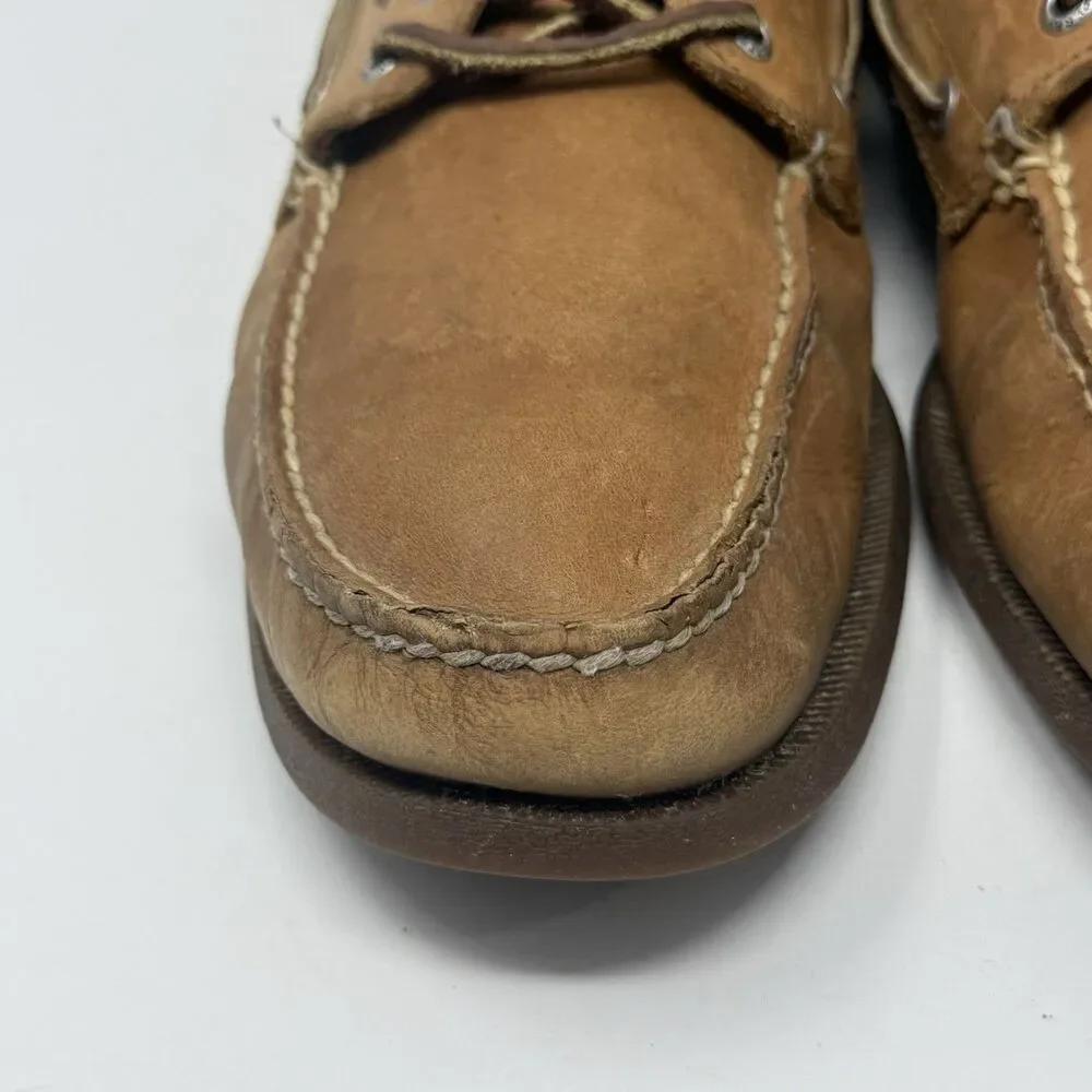 Sperry Top Sider Authentic Chukka Boots Mens 12 M Brown Leather Preppy Casual